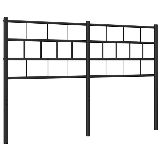 Sängynpääty metalli musta 135 cm (55691)