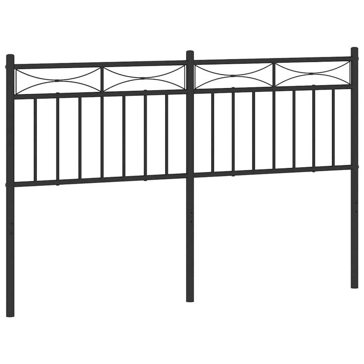 Sängynpääty metalli musta 135 cm (73723)