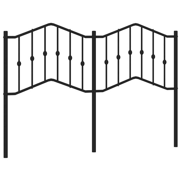 Sängynpääty metalli musta 135 cm (73821)