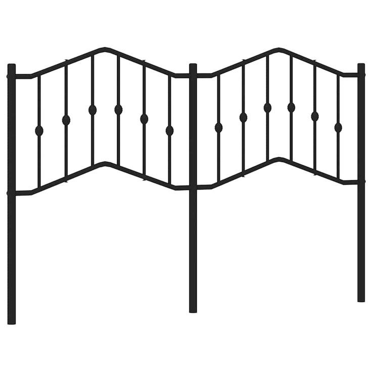 Sängynpääty metalli musta 135 cm (73821)