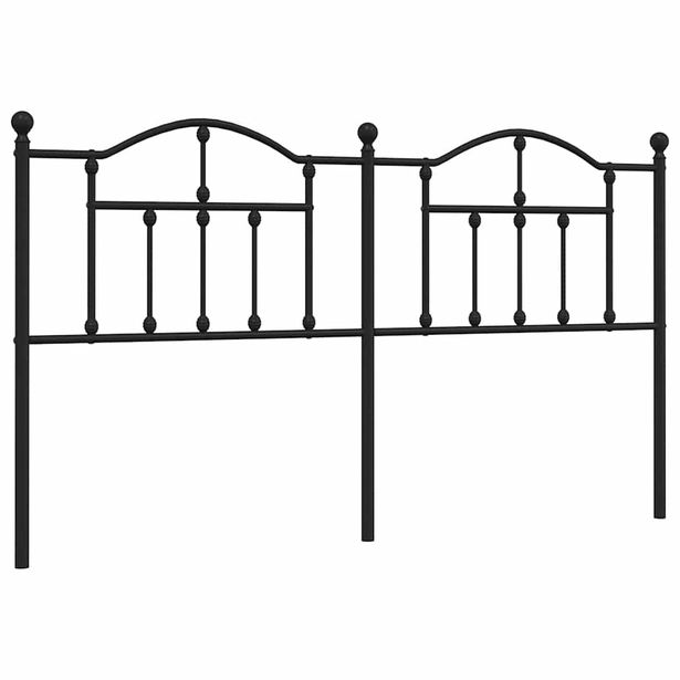 Sängynpääty metalli musta 180 cm (53475)