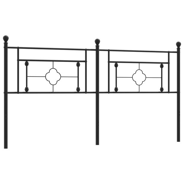Sängynpääty metalli musta 180 cm (74375)