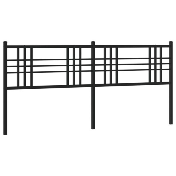 Sängynpääty metalli musta 180 cm (76360)