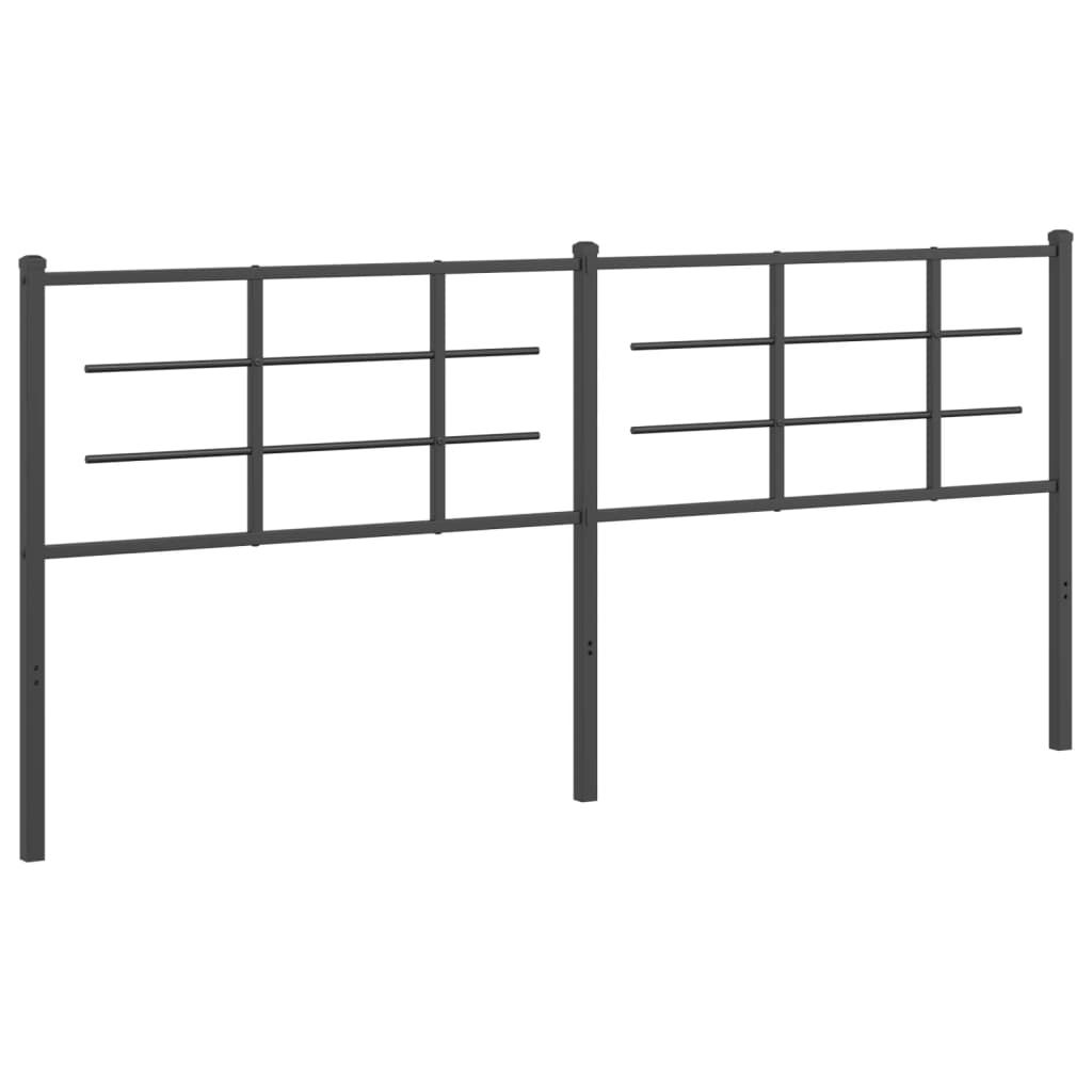 Sängynpääty metalli musta 200 cm (55599)