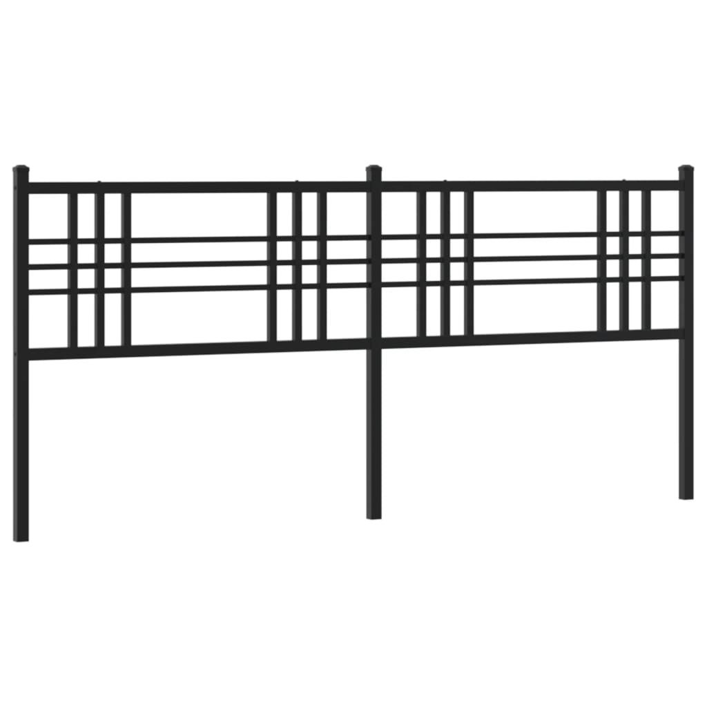 Sängynpääty metalli musta 200 cm (76362)