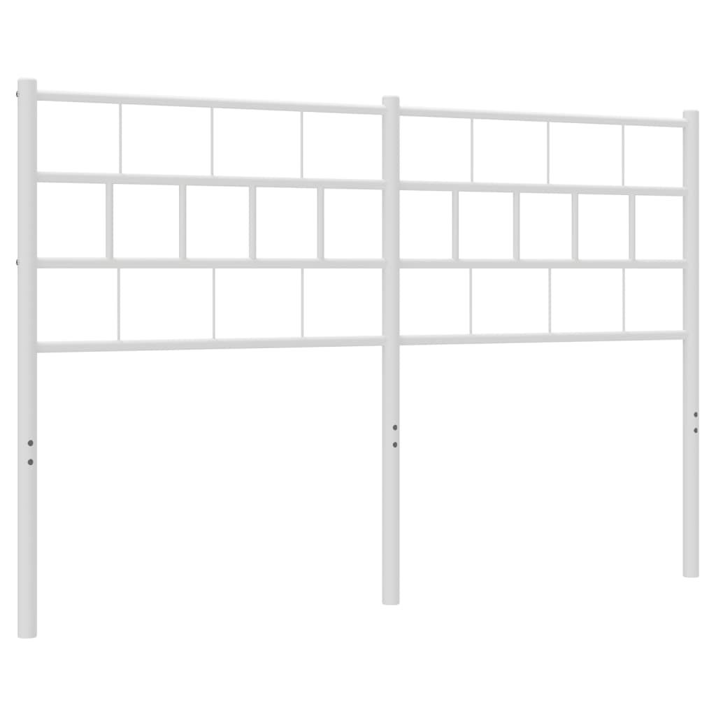 Sängynpääty metalli valkoinen 120 cm (55739)