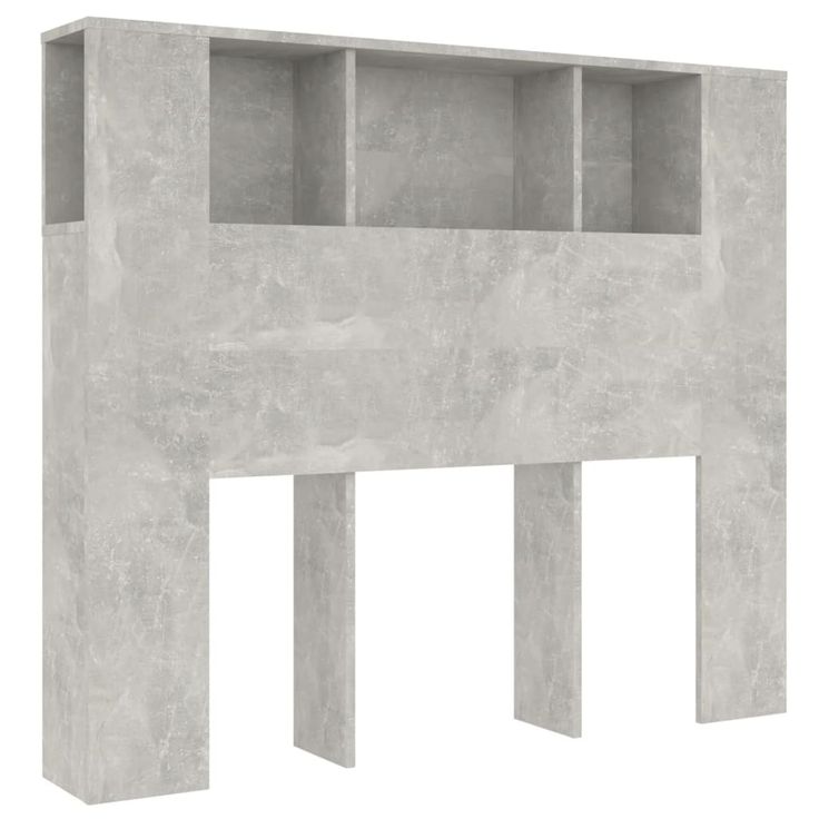 Sängynpääty säilytystilalla betoninharmaa 120x18,5x102,5 cm (11920)