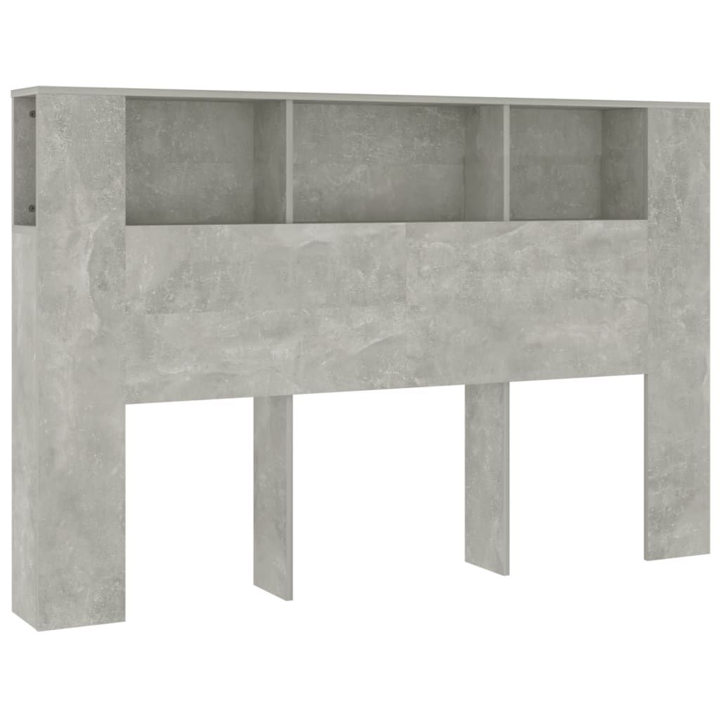 Sängynpääty säilytystilalla betoninharmaa 160x18,5x104,5 cm (11938)
