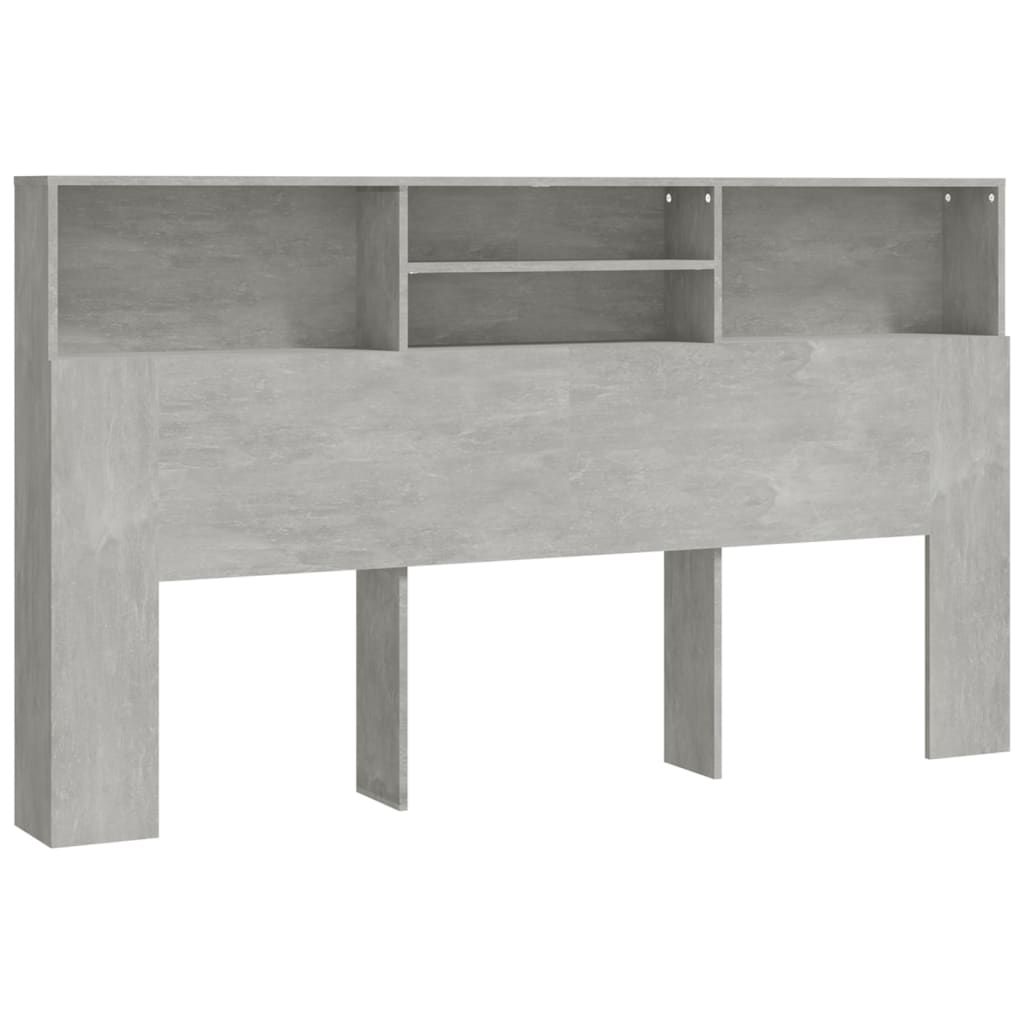 Sängynpääty säilytystilalla betoninharmaa 180x19x103,5 cm (11884)