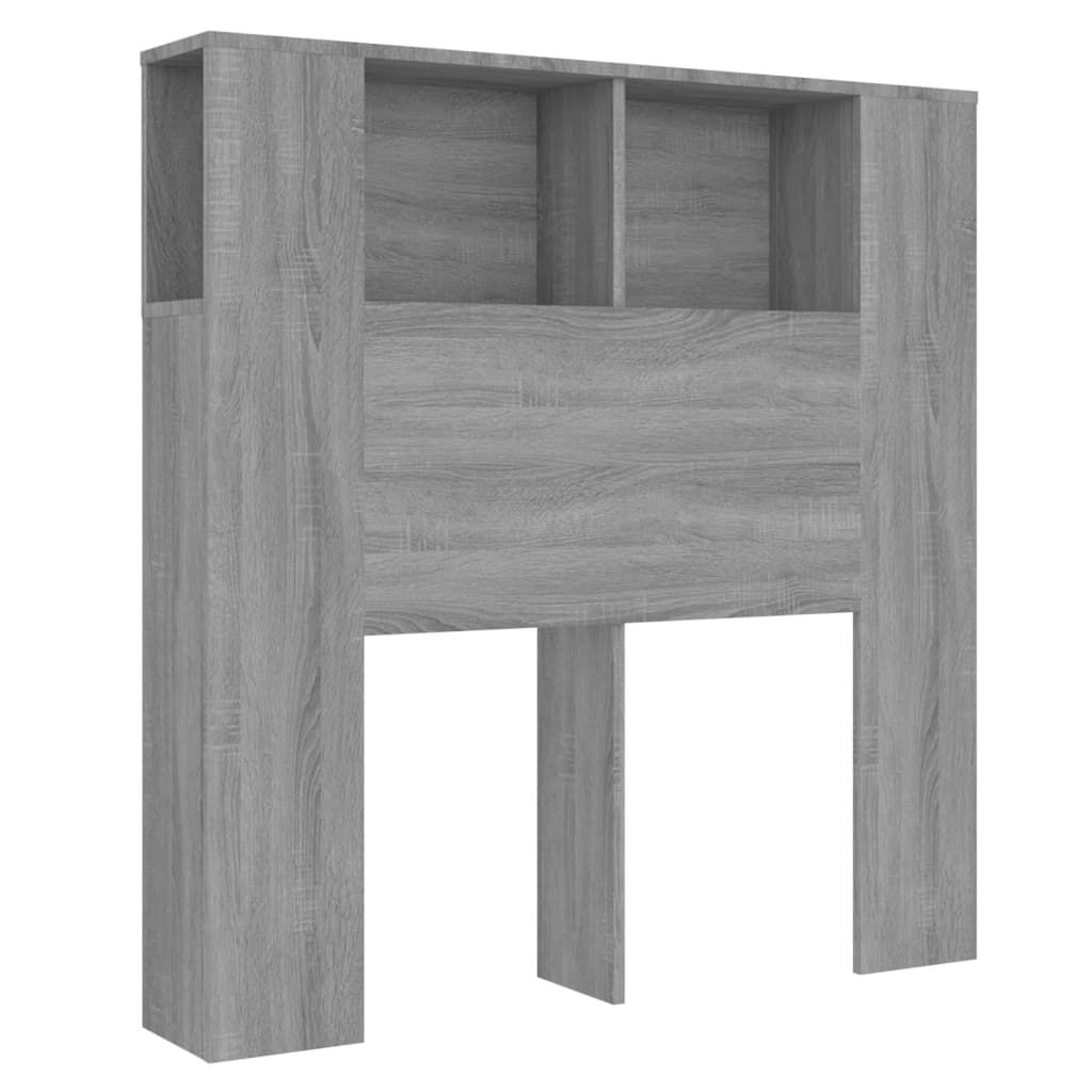 Sängynpääty säilytystilalla harmaa Sonoma 100x18,5x104,5 cm (17265)