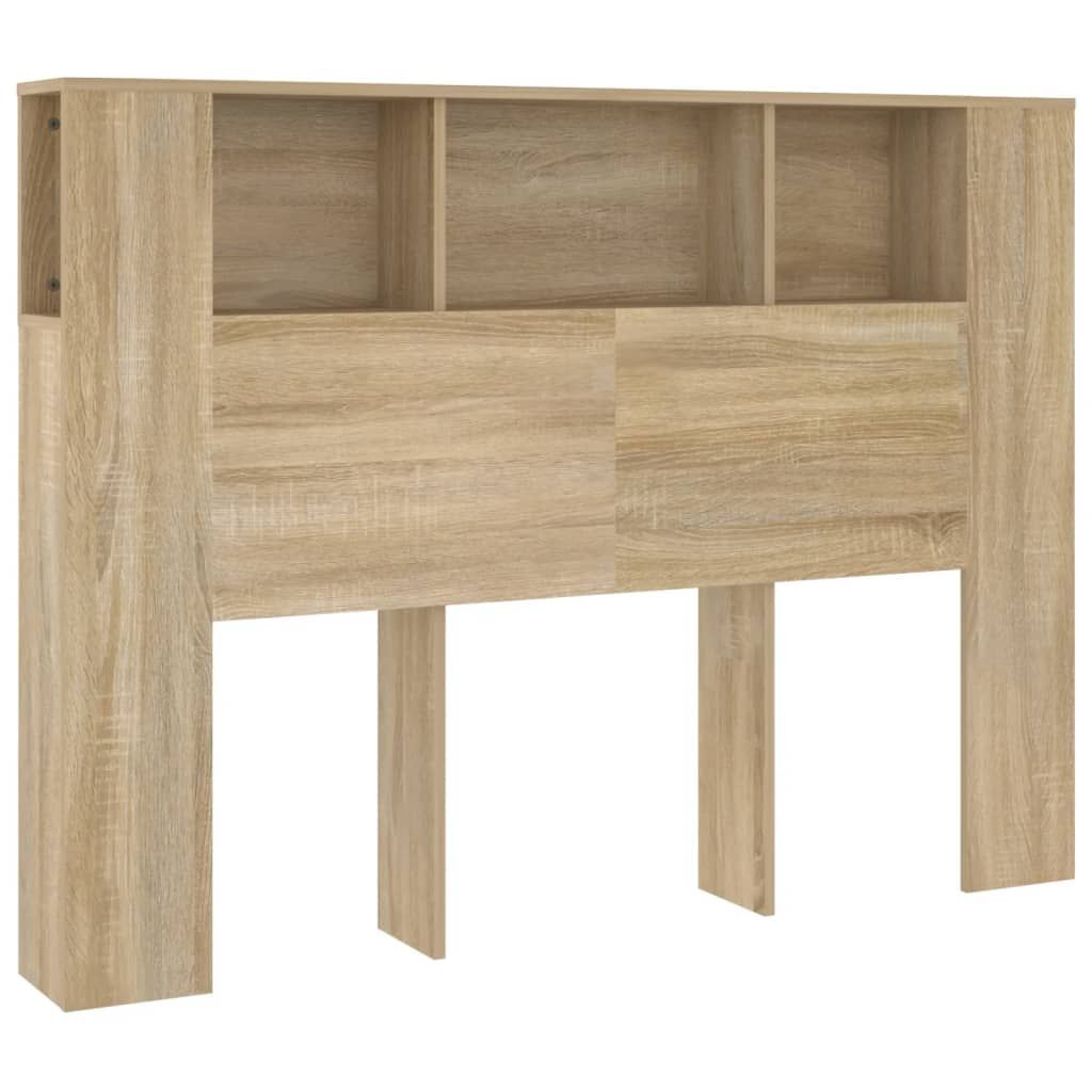 Sängynpääty säilytystilalla Sonoma-tammi 140x18,5x104,5 cm (11928)