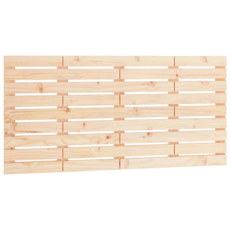 Sängynpääty seinälle 126x3x63 cm täysi mänty (24728)