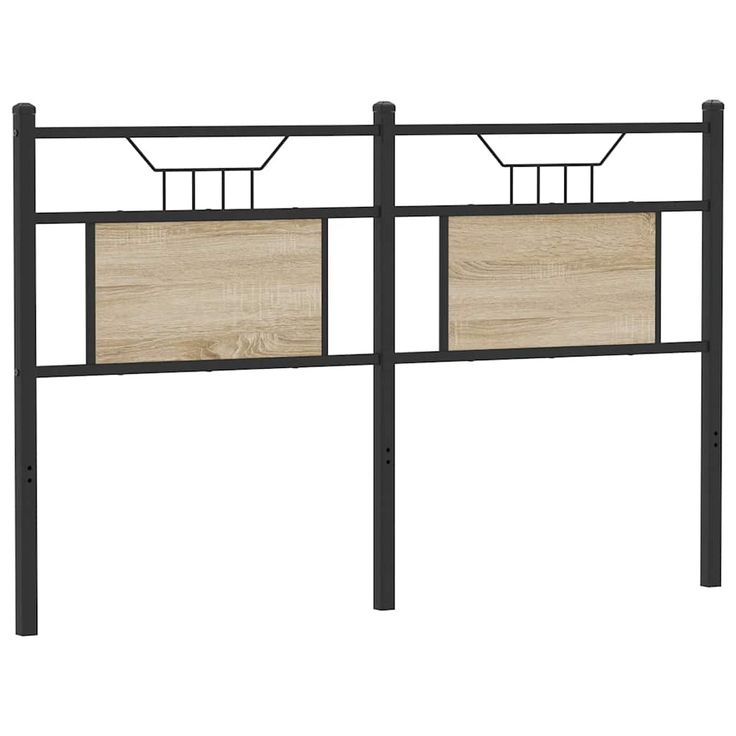 Sängynpääty Sonoma-tammi 140 cm tekninen puu ja teräs (06825)