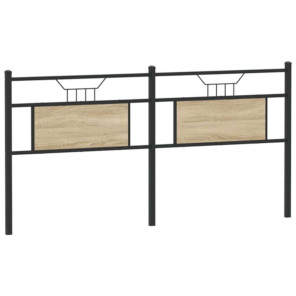Sängynpääty Sonoma-tammi 160 cm tekninen puu ja teräs (06827)