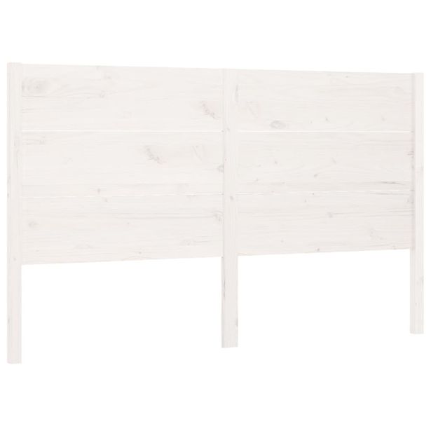 Sängynpääty valkoinen 186x4x100 cm täysi mänty (18736)