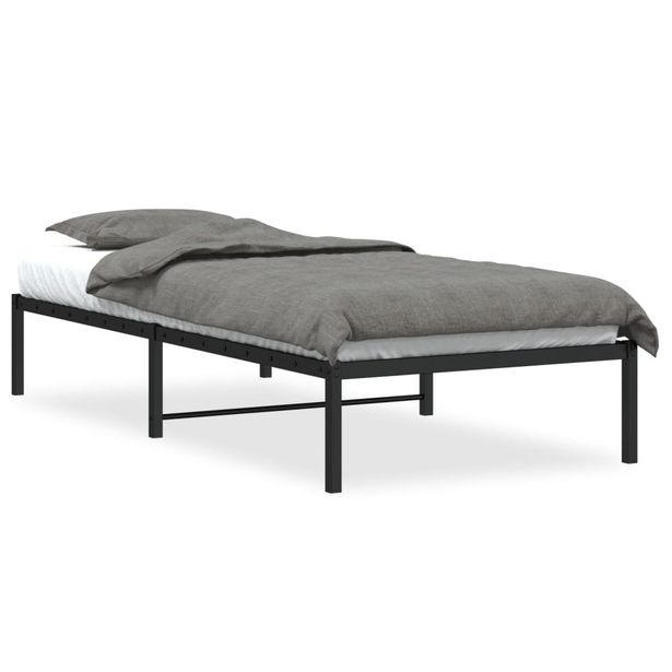 Sängynrunko metalli musta 90x200 cm (73648)