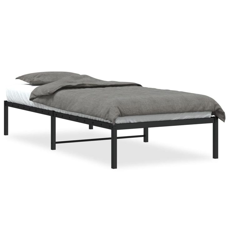 Sängynrunko metalli musta 90x200 cm (73648)