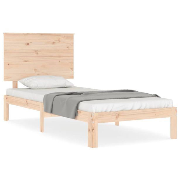 Sängynrunko päädyllä Small Single täysi puu (93621)