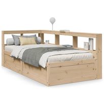 Sänky kirjahyllyllä 75x190 cm täysi mänty (24484)