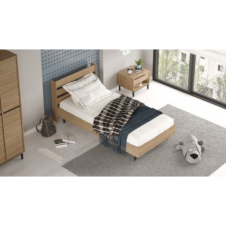 Sänky Linento Furniture On13, pähkinäpuu