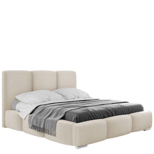 Sänky OLWERIA 140x200, beige (5637)