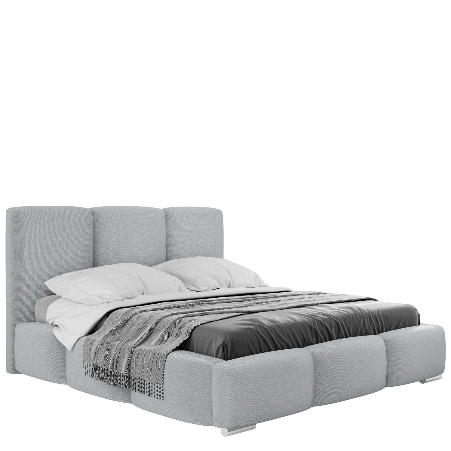 Sänky OLWERIA 140x200, vaaleanharmaa (5651)