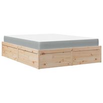 Sänky patjalla, täysi mänty, eri kokoja ja värejä (38335)