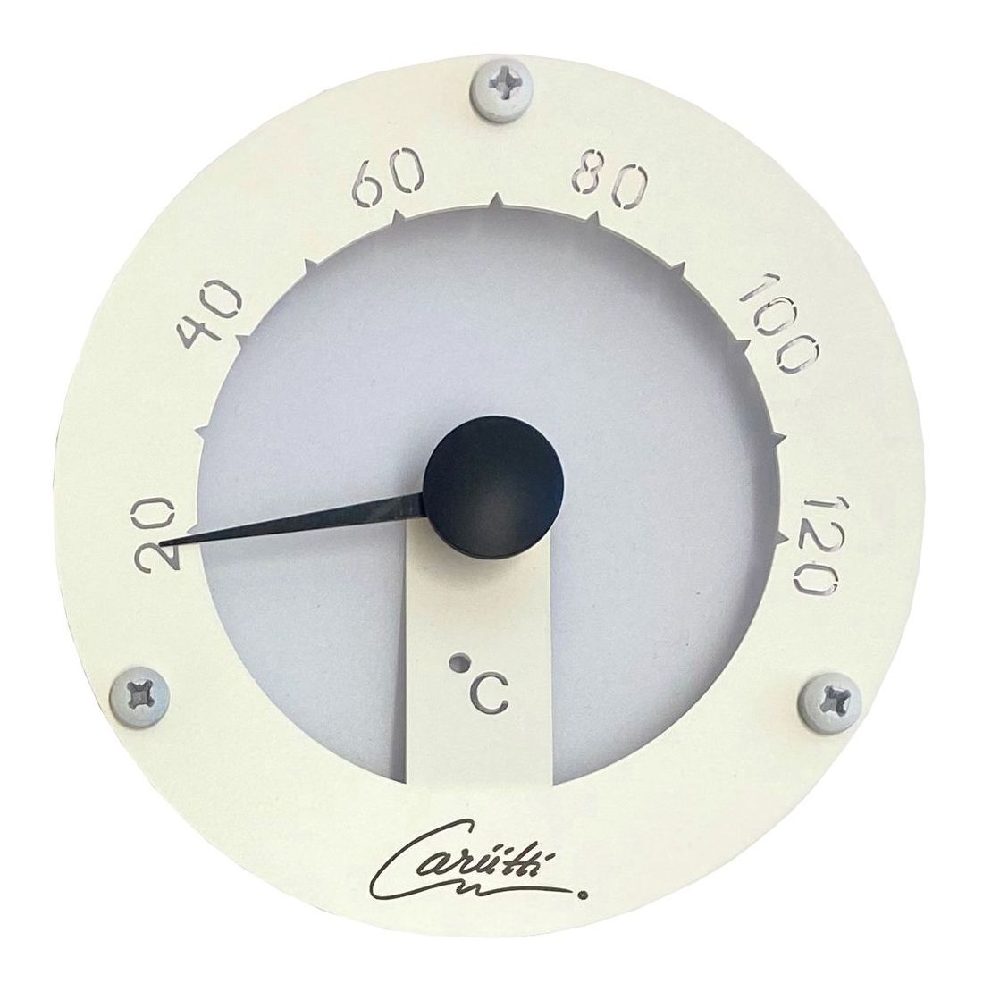 Saunan lämpömittari Cariitti, valkoinen