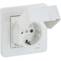 Vikavirtasuojapistorasia Schneider Electric Exxact, uppoasenteinen, JL, IP44, valkoinen