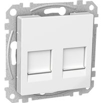 Keskiölevy Schneider Electric Exxact datarasia 2x keystone, valkoinen