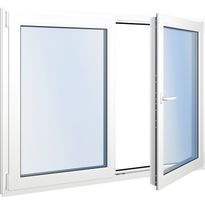 Seicom Classic RO 3K 3-lasinen kippi-ikkuna, PVC, B-malli yksiaukkoisella karmilla, leveys 2300 - 2390 mm