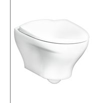 Seinä-WC-istuin Gustavsberg Estetic, Hygienic Flush, Soft Close/Quick Release -istuinkansi, C+, mattavalkoinen