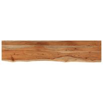 Seinähylly 100x20x3,8 cm suorakaide täysi akasiapuu elävä reuna (70276)
