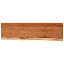 Seinähylly 110x30x2,5 cm suorakaide täysi akasiapuu elävä reuna (70241)