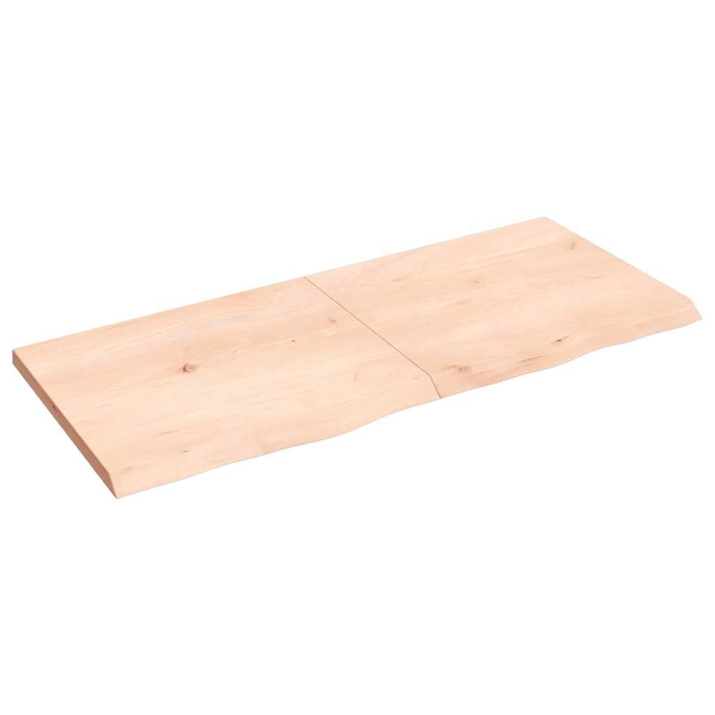 Seinähylly 140x60x(2-4) cm käsittelemätön täysi tammi (63586)