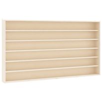 Seinähylly 6 hyllyllä, eri leveydet 60-100cm, 8,5x55cm, eri kokoja (43012)