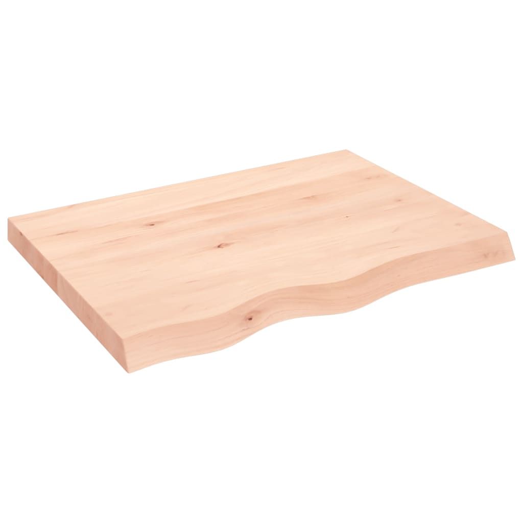 Seinähylly 80x60x(2-6) cm käsittelemätön täysi tammi (63553)