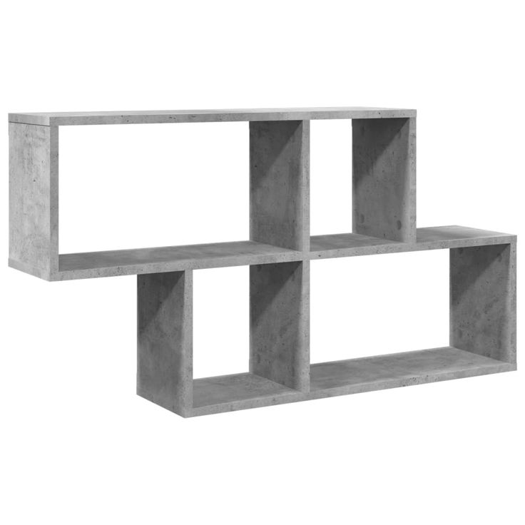 Seinähylly betoninharmaa 100x20x53 cm lastulevy (48020)