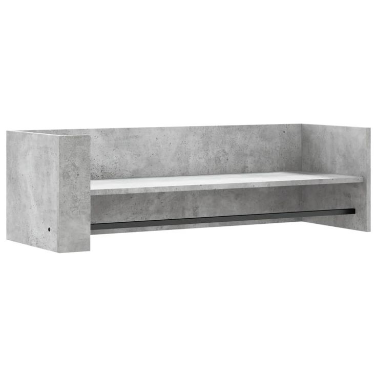 Seinähylly betoninharmaa 100x35x30,5 cm tekninen puu (48461)