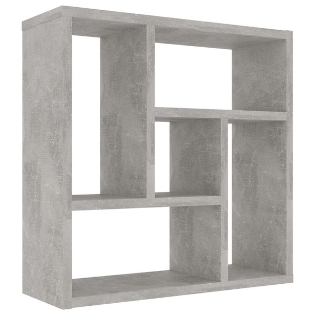 Seinähylly betoninharmaa 45,1x16x45,1 cm tekninen puu (02952)