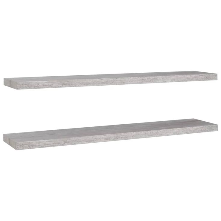 Seinähylly Kelluva 2kpl betoninharmaa 120x23,5x3,8 cm MDF (26607)