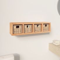 Seinähylly koreilla 62x18x16 cm pähkinäpuu