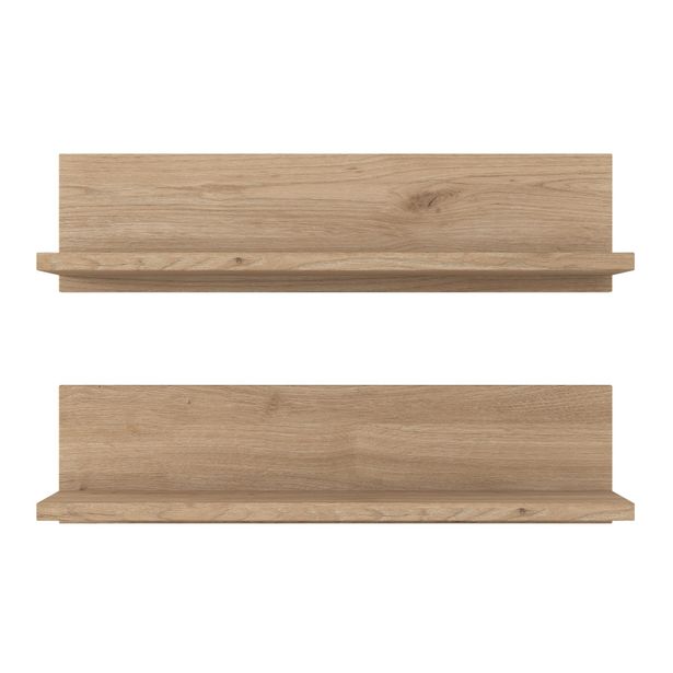 Seinähylly Linento Furniture E16, pähkinäpuu/valkoinen