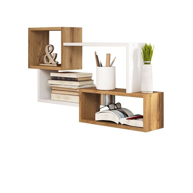 Seinähylly TRIO 005, beige/valkoinen (1540)