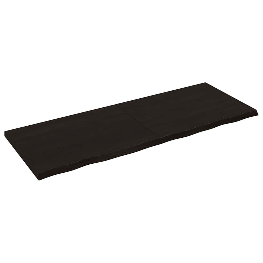Seinähylly tummanruskea 160x60x(2-4) cm käsitelty täystammi (63834)
