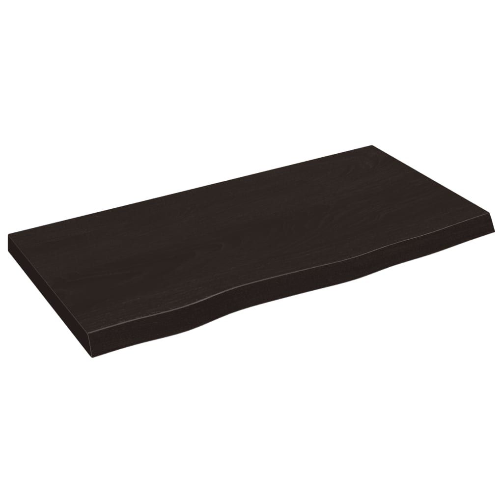 Seinähylly tummanruskea 80x40x(2-4) cm käsitelty täystammi (63786)