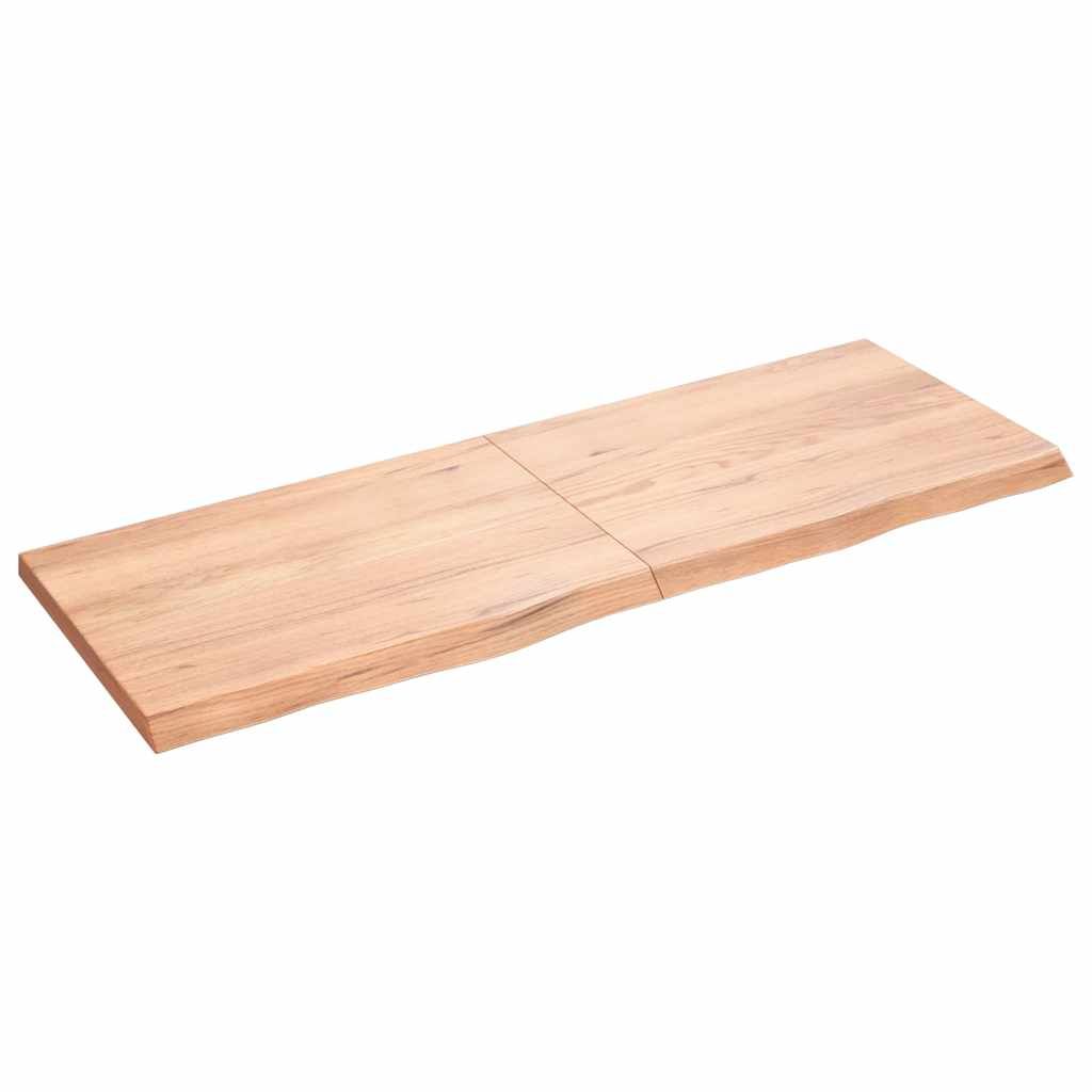 Seinähylly vaaleanruskea 140x50x(2-4) cm käsitelty täystammi (63704)