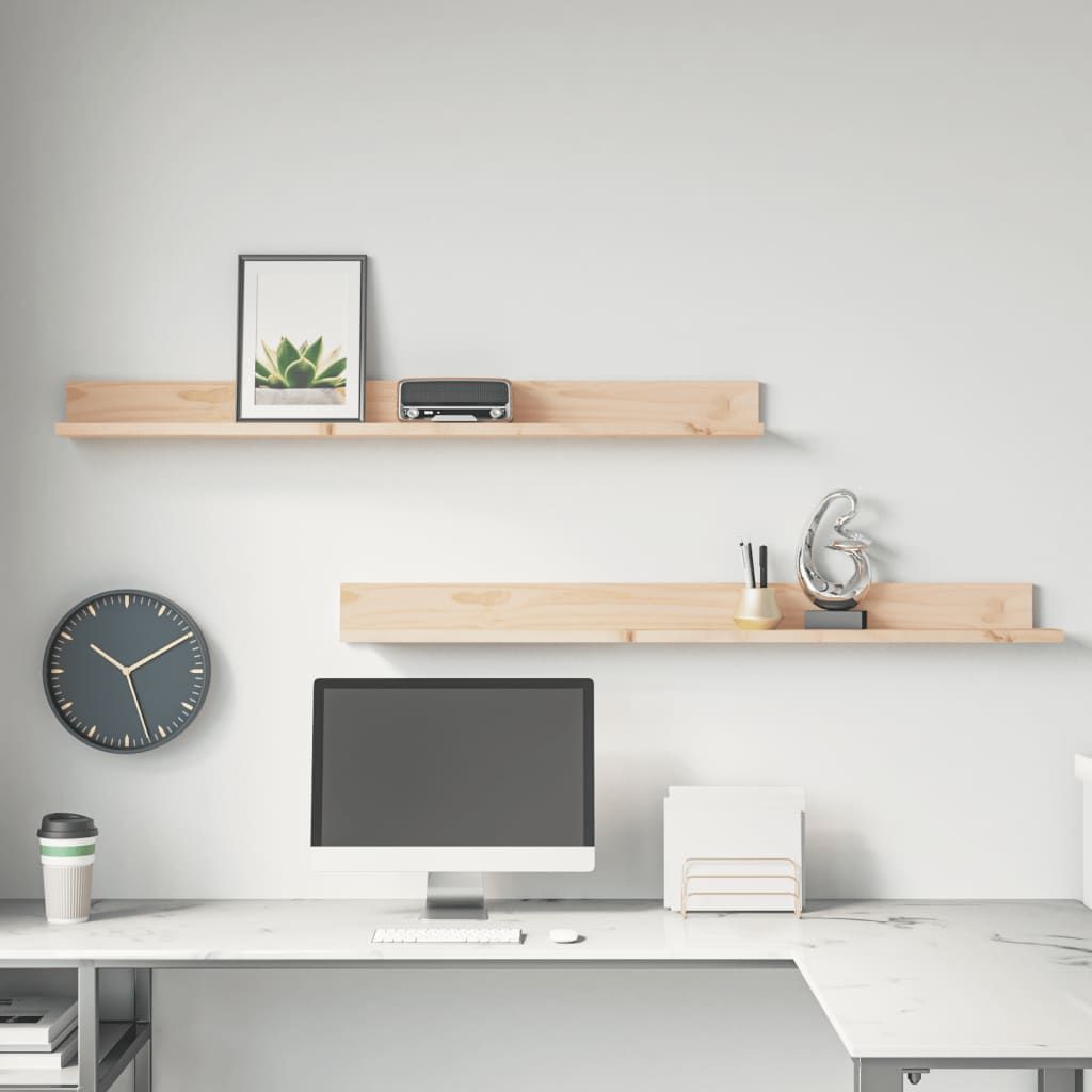 Seinähyllyt 2 kpl 110x11x9 cm mänty