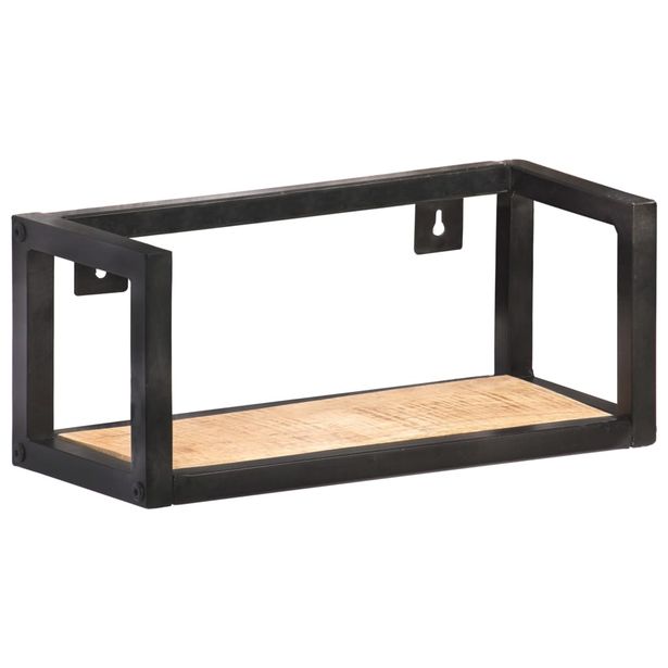 Seinähyllyt 2 kpl 40 cm karkea mangopuu (20667)