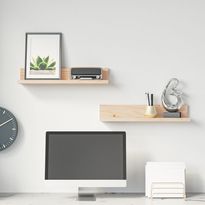 Seinähyllyt 2kpl, 50-110x11x9cm, mänty, eri kokoja ja värejä